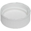 Cap - Plastic - Ribbed Half Depth - White - 28/410 (Set of 250)